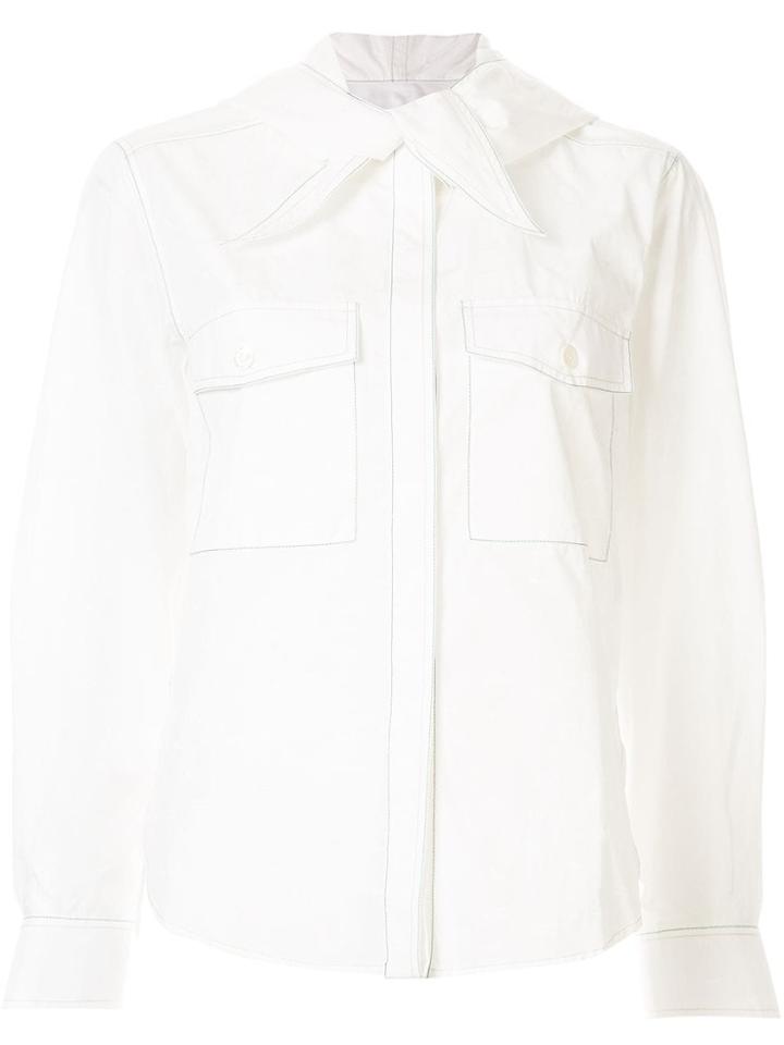 Maison Kitsuné Knot Detail Shirt - White