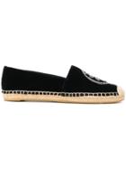 Tory Burch Logo Chain Espadrilles - Black