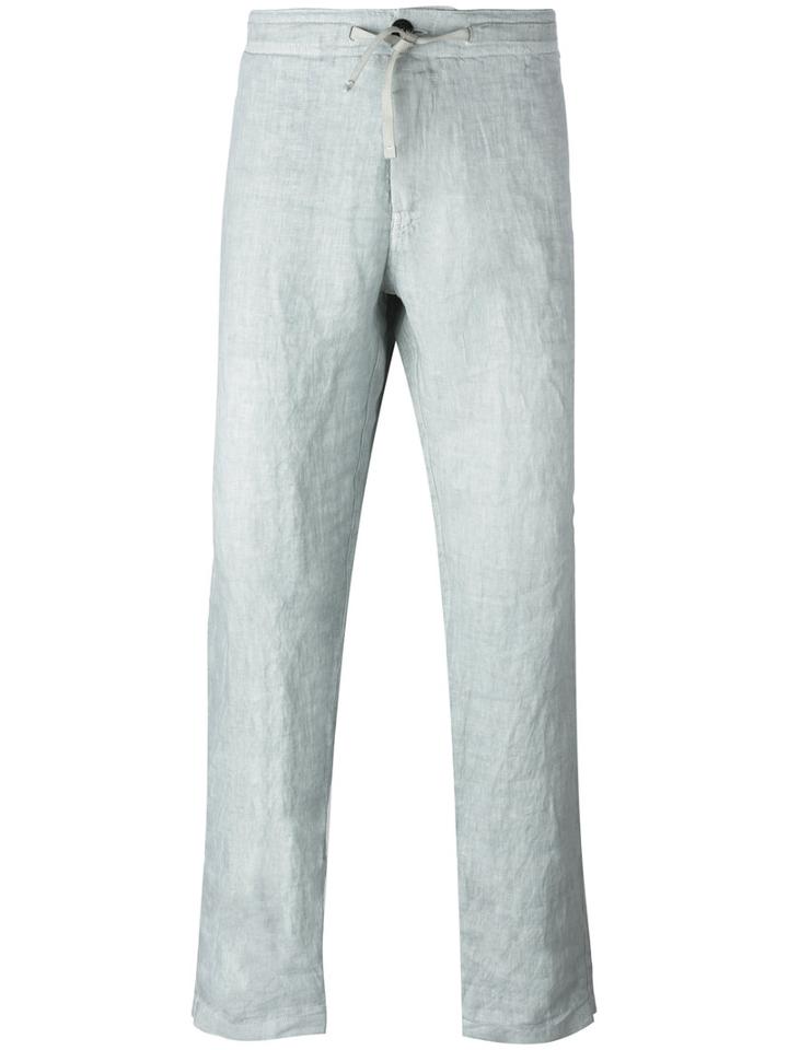Stone Island Drawstring Trousers, Men's, Size: 30/34, Green, Linen/flax