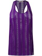 Nina Ricci - Perforated Detailing Tank - Women - Silk - 40, Pink/purple, Silk