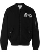 Moschino - Rear Logo Bomber Jacket - Men - Cotton/polyester - S, Black, Cotton/polyester