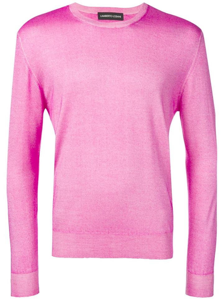 Lamberto Losani Crew Neck Jumper - Pink