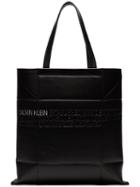 Calvin Klein 205w39nyc Black Small Geometric Leather Tote Bag