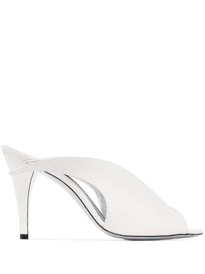 Givenchy Snake-effect Mules - White