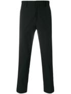 Prada Cropped Slim-fit Trousers - Black