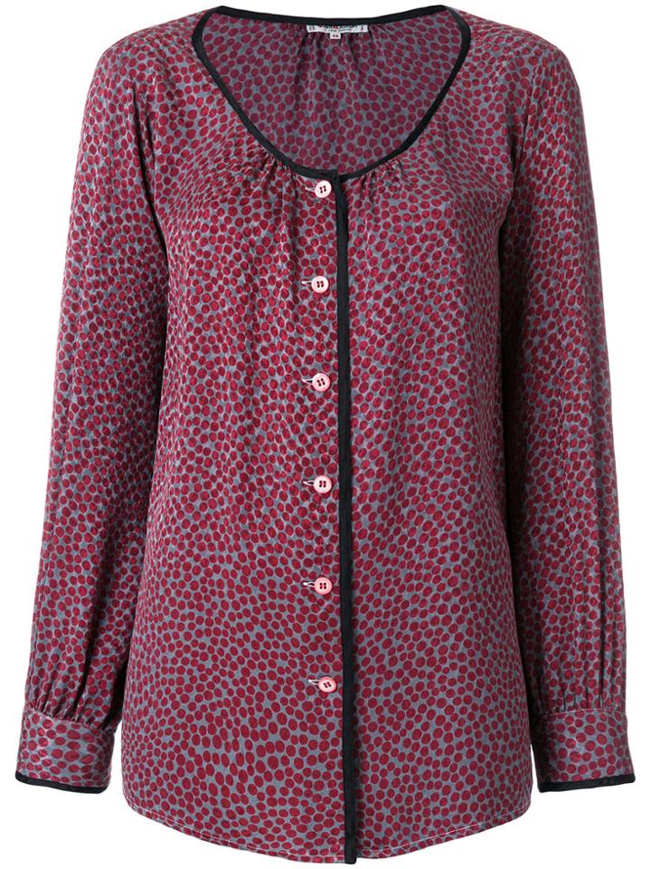 Yves Saint Laurent Vintage Printed Top - Red