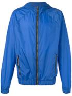 Msgm Zipped Lightweight Jacket, Men's, Size: 46, Blue, Polyamide
