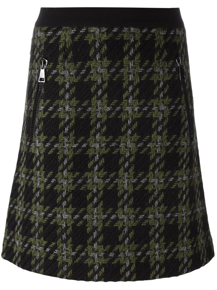 Moncler Classic Checked A-line Skirt