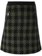 Moncler Classic Checked A-line Skirt