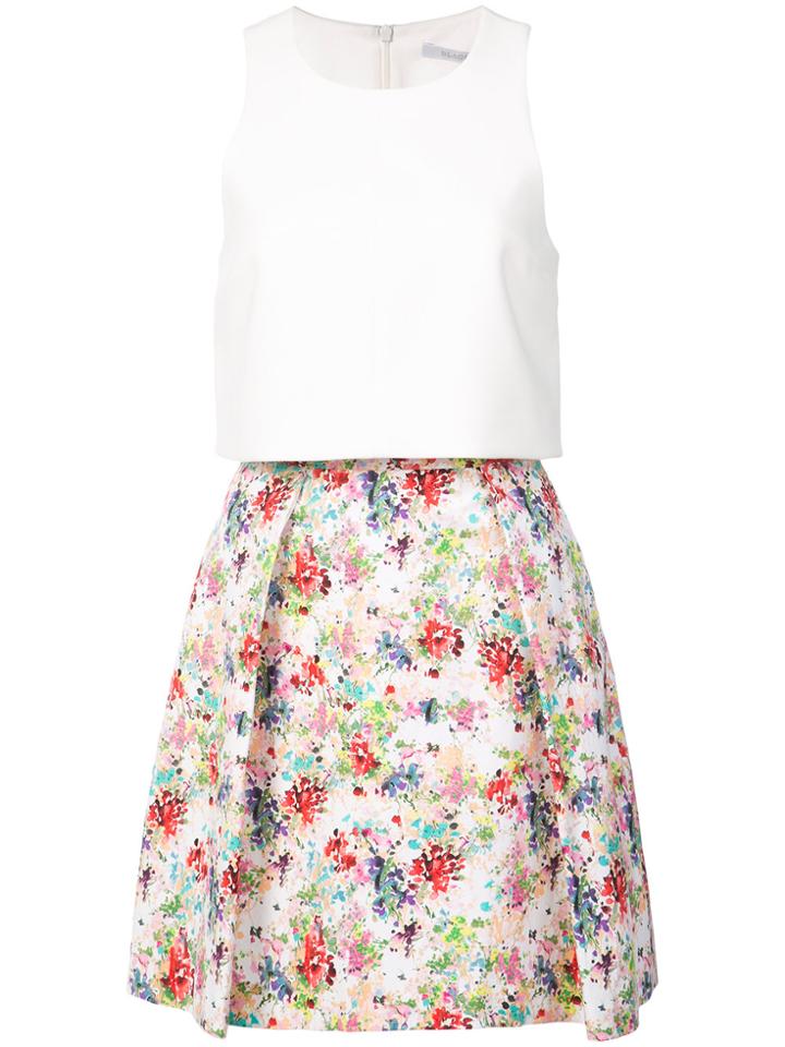 Black Halo Panelled Dress - White