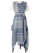 Jw Anderson Multi Stripe Handkerchief Dress - White