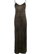Rta Metallic Maxi Dress - Black