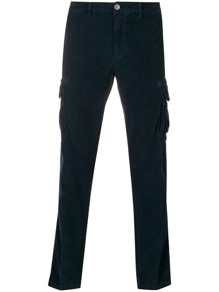 Jeckerson Waffled Cord Trousers - Blue