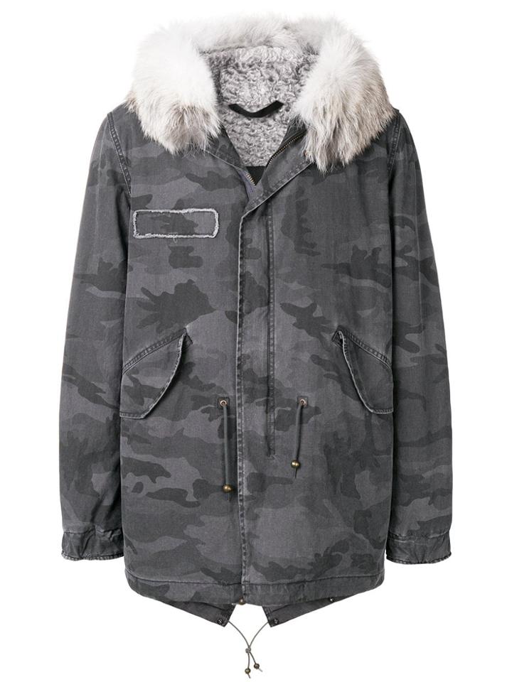 Mr & Mrs Italy Camouflage Parka - Grey