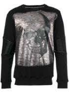 Philipp Plein - Metallic Skull Print Top - Men - Cotton/polyester/polyurethane - L, Black, Cotton/polyester/polyurethane