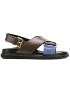 Marni Fussbett Cross-over Sandals - Brown