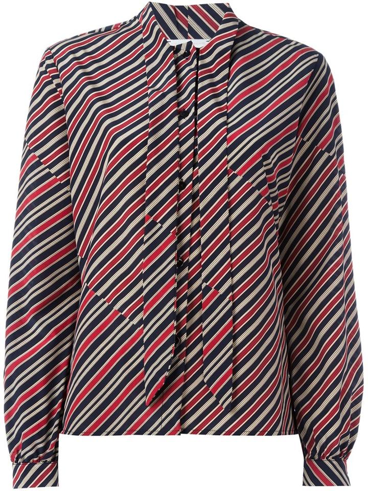 Société Anonyme Tie Neck Shirt, Women's, Size: 3, Black, Silk