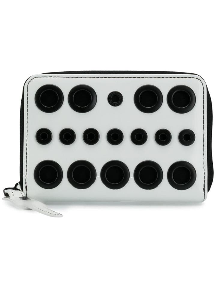Diesel Eyelets Zip Around Wallet - White