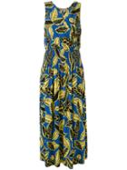 Boutique Moschino Printed Wrap Dress, Women's, Size: 44, Blue, Rayon