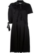 Maison Margiela Asymmetric Sleeve Shirt Dress, Women's, Size: 40, Black, Polyamide/acetate/viscose/wool