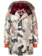 Woolrich Camouflage Print Padded Coat - Nude & Neutrals