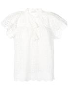 Ulla Johnson Perforated Blouse - White