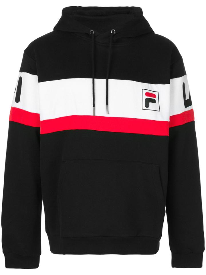 Fila Colourblock Hoodie - Black