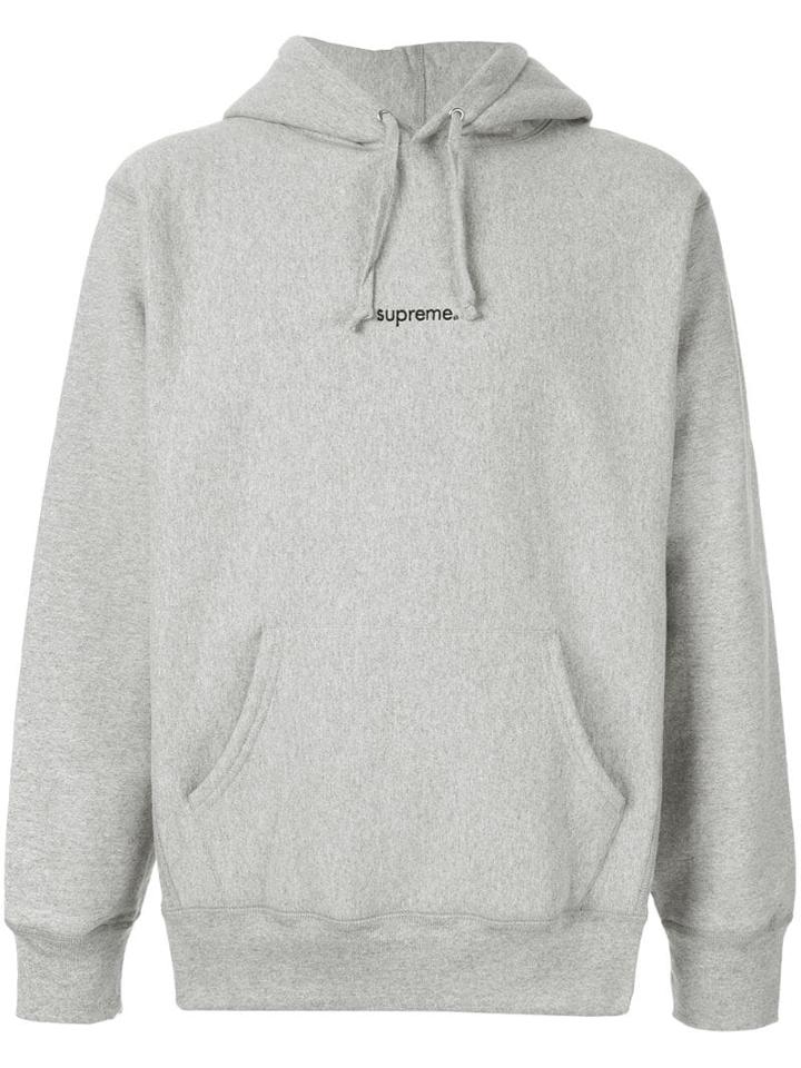 Supreme Trademark Hooded Sweatshirt - Grey