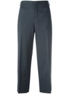 Balenciaga Tailored Cropped Trousers, Women's, Size: 38, Grey, Cotton/spandex/elastane/virgin Wool