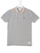 American Outfitters Kids Striped Trim Polo Shirt - Grey