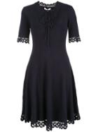 Jonathan Simkhai Crochet Flared V-neck Dress - Blue
