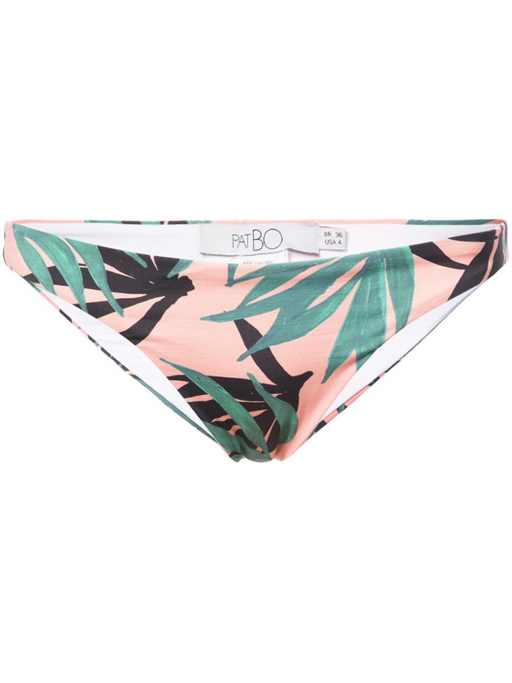 Patbo Palm Print Bikini Briefs - Pink & Purple