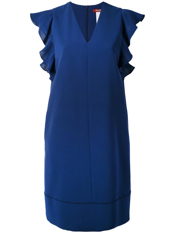 Max Mara Studio - Trofeo Dress - Women - Polyester/acetate/triacetate - 44, Blue, Polyester/acetate/triacetate
