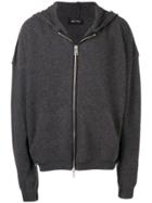 Andrea Ya'aqov Zip Knitted Hoodie - Grey
