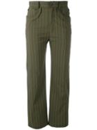 Damir Doma - Posy Cropped Trousers - Women - Cotton/polyamide - M, Green, Cotton/polyamide