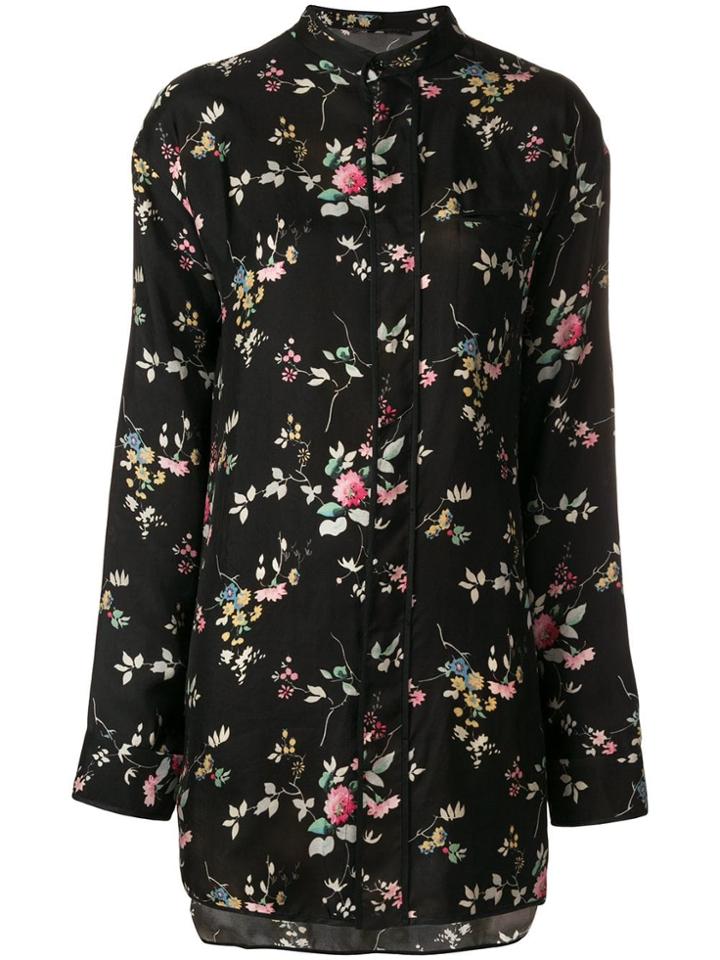 Haider Ackermann Oversized Floral Shirt - Black