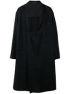 Yohji Yamamoto Double Breasted Coat, Men's, Size: 3, Black, Wool/cupro