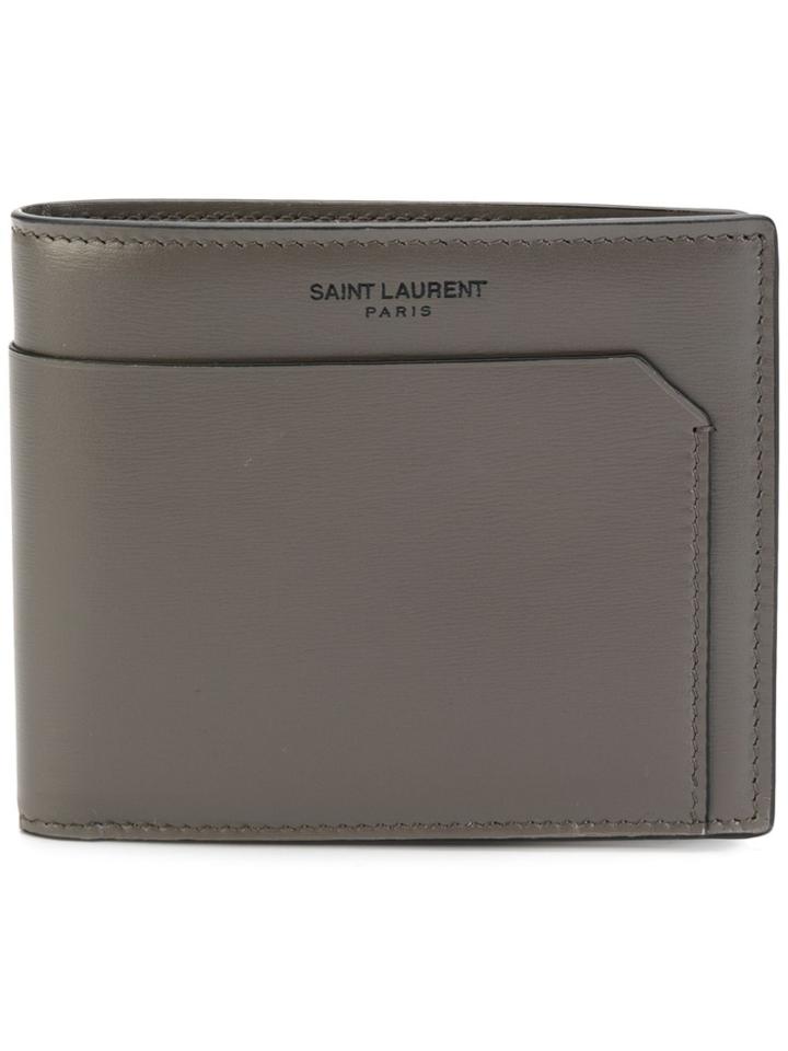 Saint Laurent Classic Fragments East/west Wallet - Grey