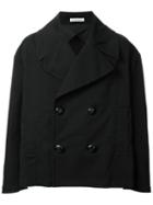 J.w.anderson Oversized Cropped Peacoat, Men's, Size: 44, Black, Cotton