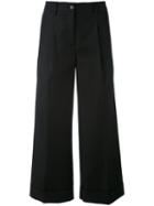 P.a.r.o.s.h. - Cropped Wide Leg Trousers - Women - Cotton/spandex/elastane - S, Black, Cotton/spandex/elastane