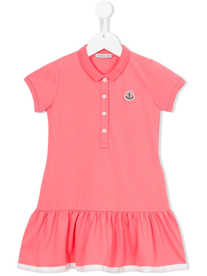 Moncler Kids Polo Dress, Toddler Girl's, Size: 5 Yrs, Pink/purple