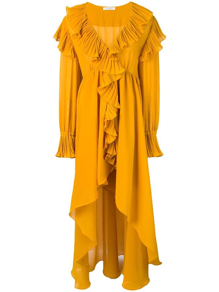 Philosophy Di Lorenzo Serafini Ruffle Asymmetric Dress - Yellow