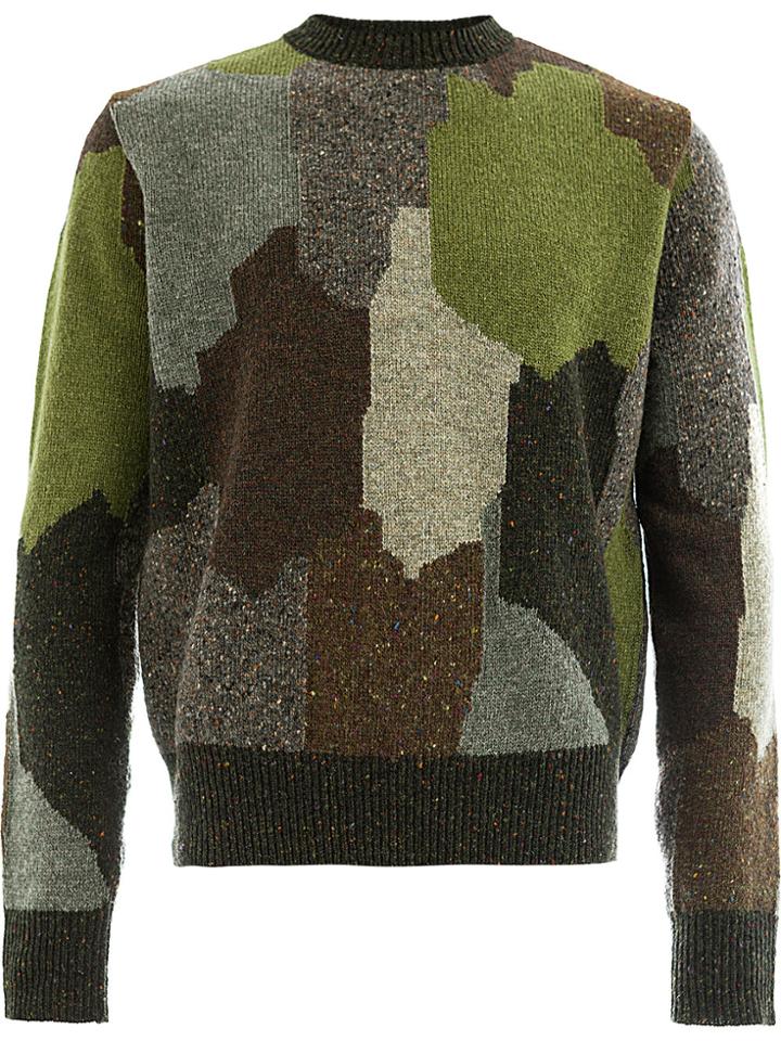 Stella Mccartney Camouflage Print Jumper - Green