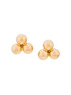Chanel Vintage Triple Ball Earrings - Metallic