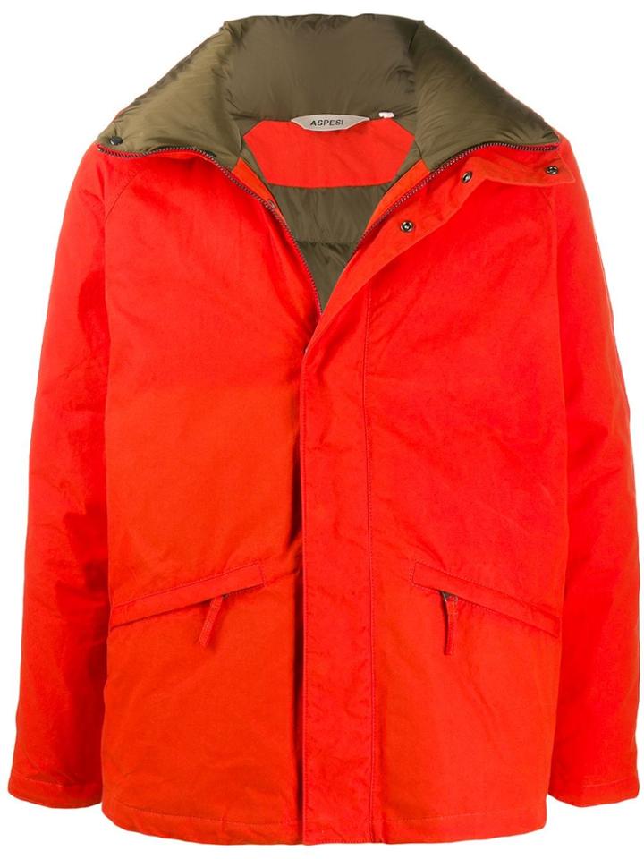 Aspesi Contrast Colour Padded Jacket - Orange