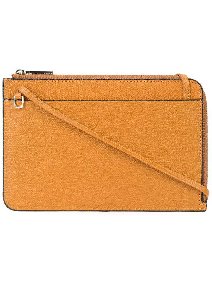 Valextra Flat Cross Body Bag - Brown