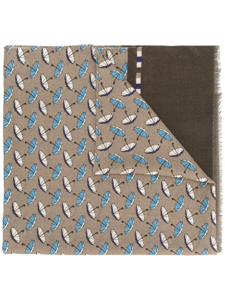 Fefè Umbrella Print Scarf - Brown