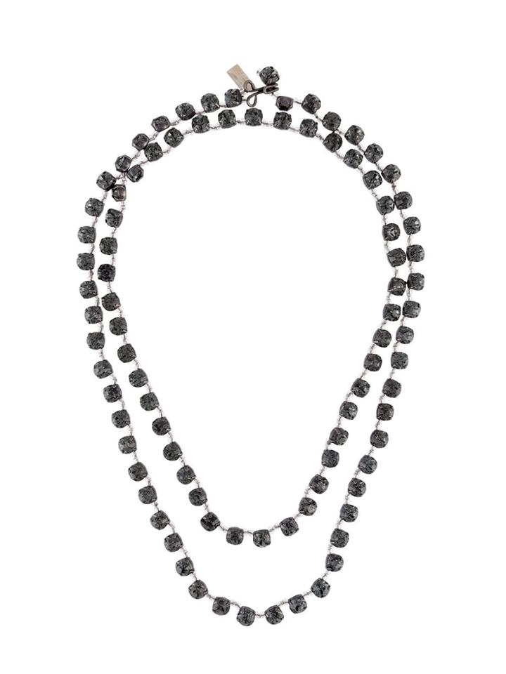 Ann Demeulemeester Strass Necklace - Green