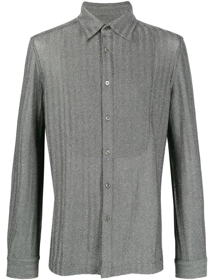 Missoni Wave-pattern Regular-fit Shirt - Grey
