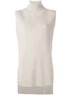 Studio Nicholson Turtleneck Sleeveless Long Top, Women's, Size: 1, Nude/neutrals, Cashmere/wool
